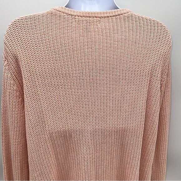 Banana Republic Factory Women's 100% Cotton Fisherman Knit Sweater is Pink-Sz-XS - Picture 7 of 10